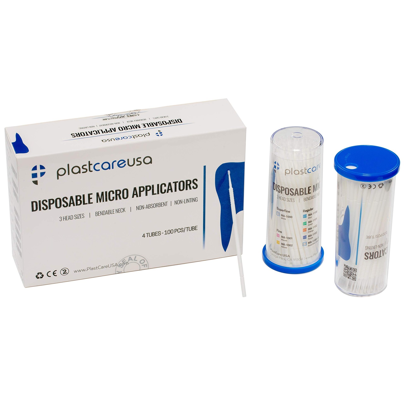 400 Superfine Micro Applicator Brushes – Disposable Dental Superfine, White