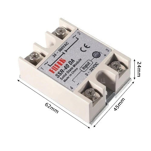 Solid State Relay SSR 40DA 40A 3 32VDC Input 24 380VAC Output Heat Sink