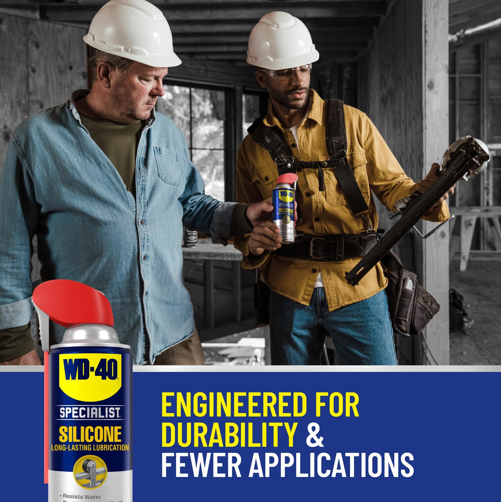 WD40 Specialist Silicone Lubricant with SMART STRAW SPRAYS 2 WAYS, 11 OZ