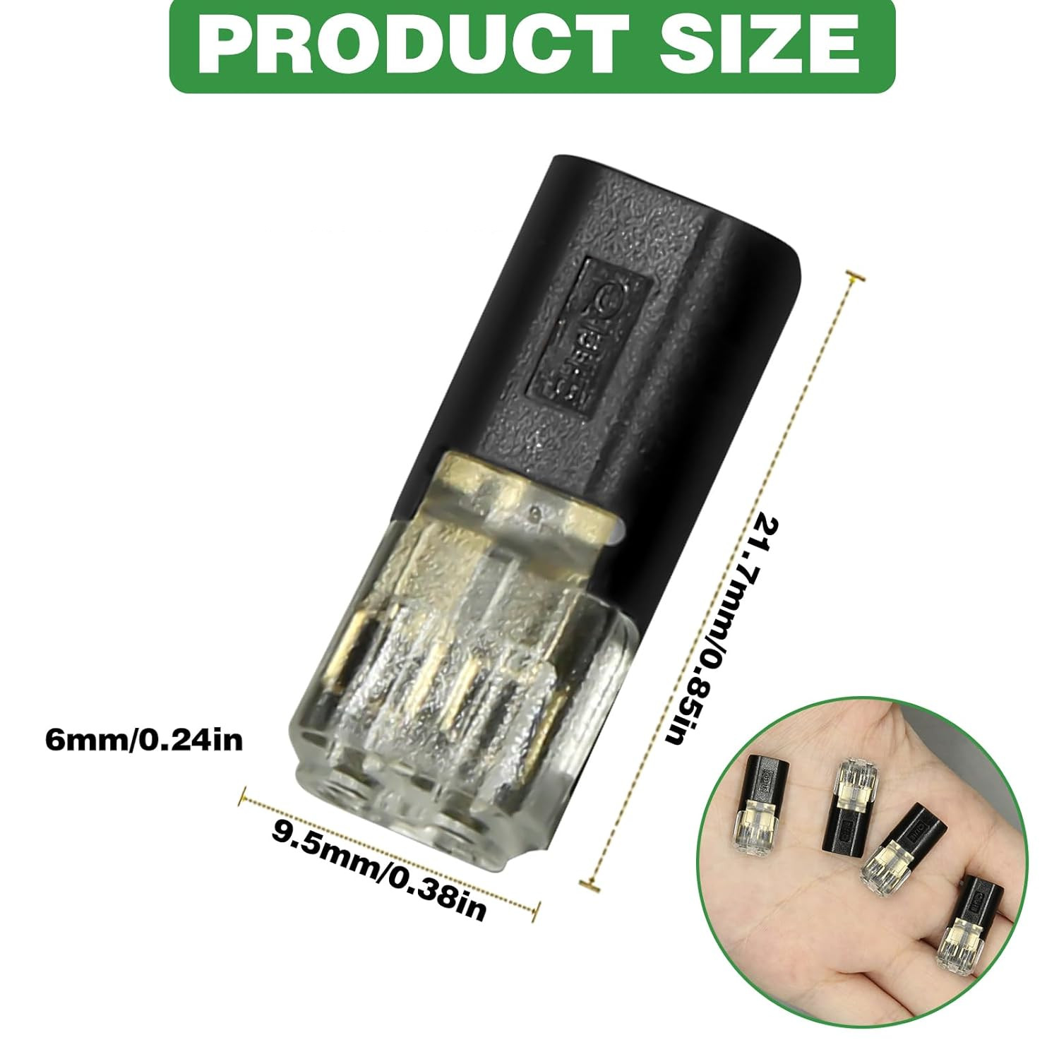 20/50pcs Double-Wire Plug-in Connector Led Light Strip Fast Connectors with 2Pin
