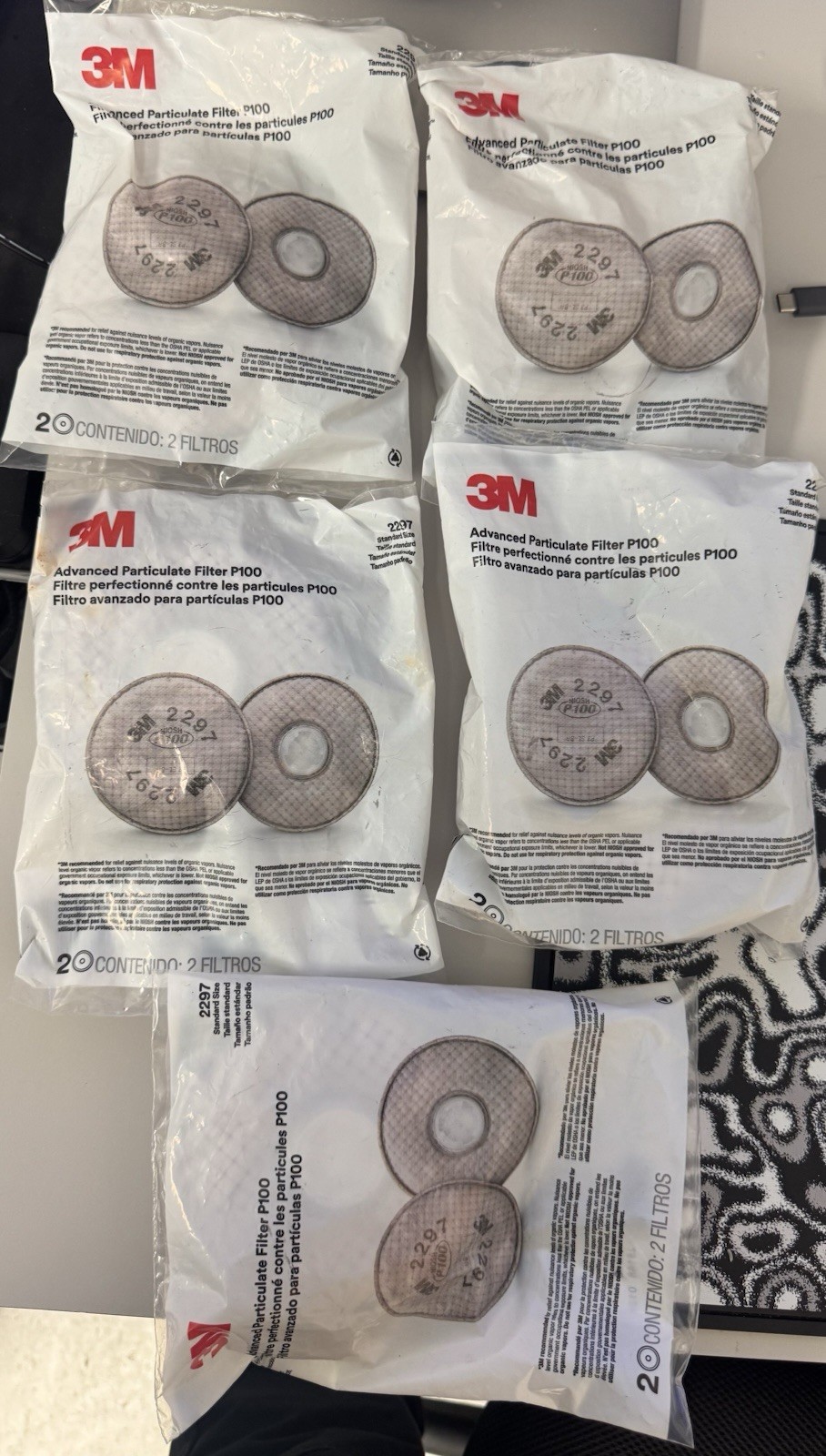 3M 2297 Advanced Particulate Filter – 5 Packs