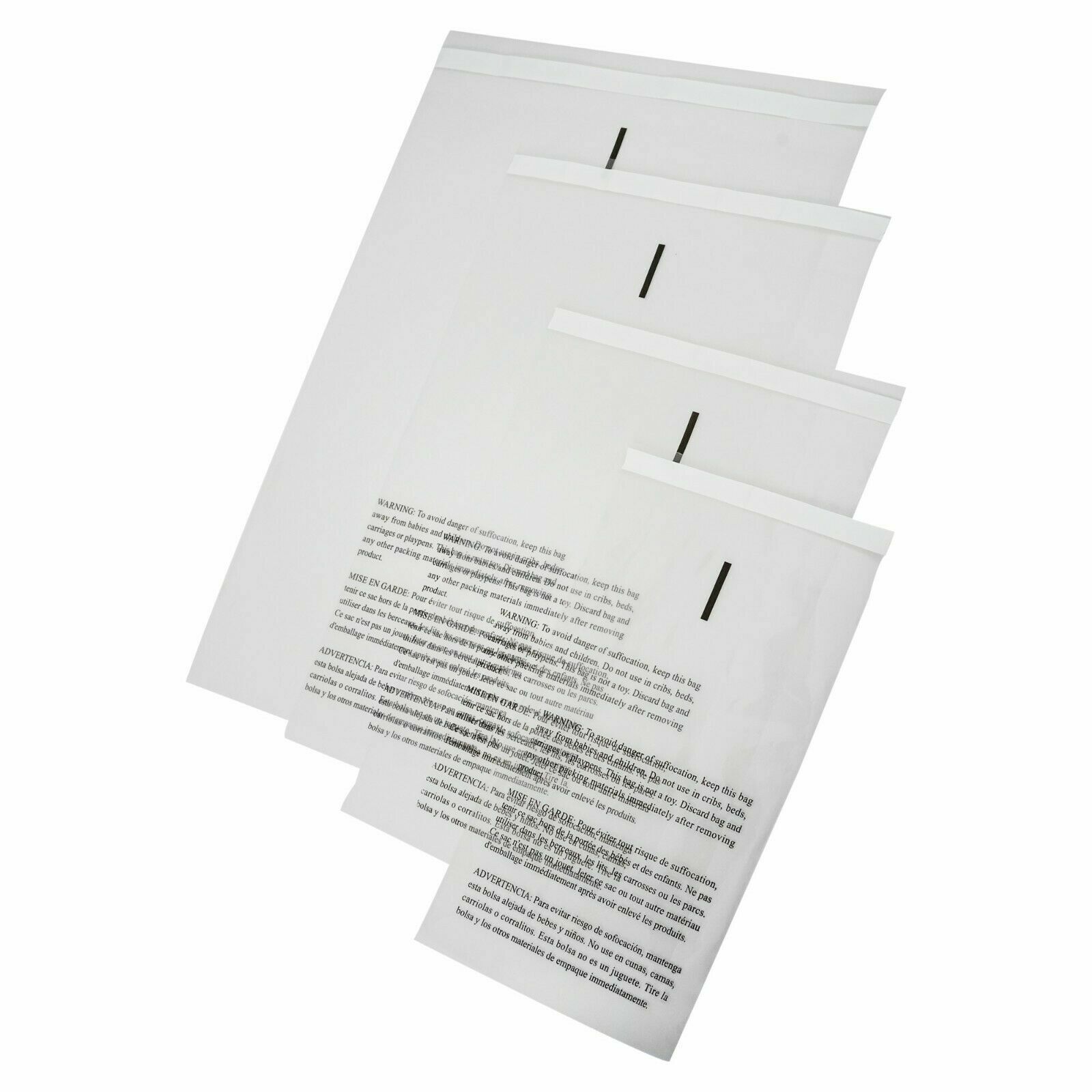 Suffocation Warning Clear Poly Bags