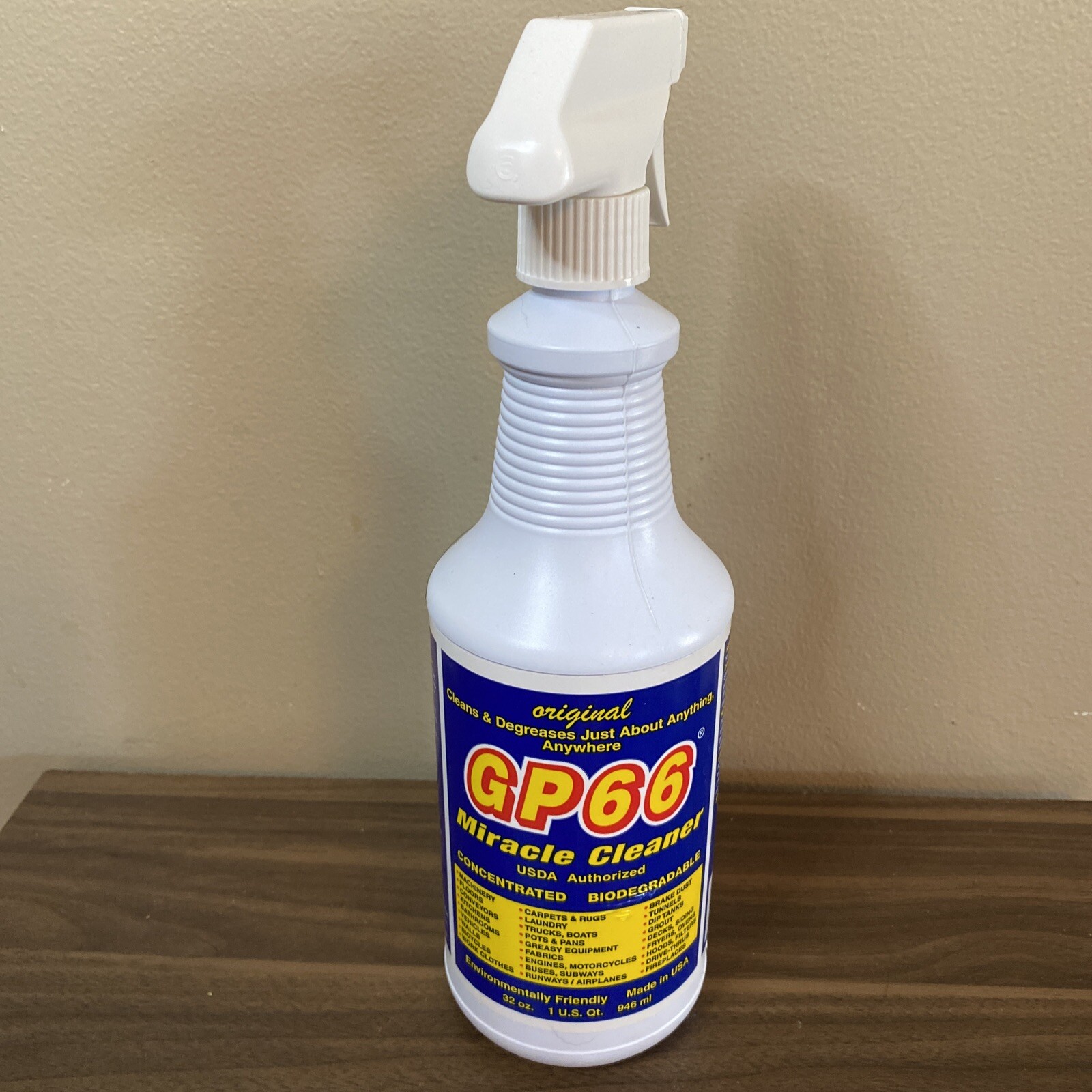 GP66 Green Miracle Cleaner Quart Cleans Over 1,000 Surface Types
