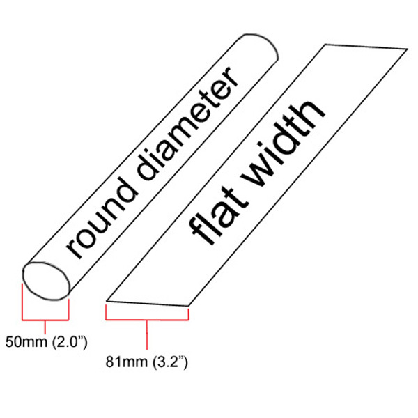 2″ ID Red Heat Shrink Tube 2:1 ratio 2.0″ wrap (2×24″= 4 feet) inch/ft/to 50mm