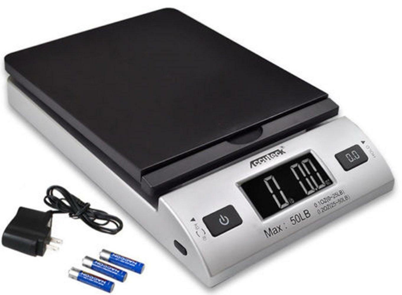 Accuteck S 50lbx0.2oz All-In-One Digital Shipping Postal Scale W/AC Postage