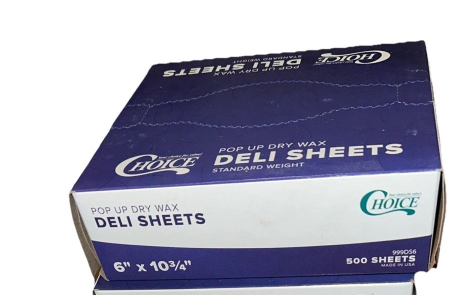500 Count Pre-Cut Pop Up Dry Wax Deli Sheets ~ Standard Weight ~ 6” X 10.75”