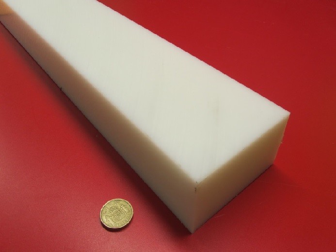 Hdpe White Bar 2.0″ Thick x 4.0″ Wide x 36″ Long