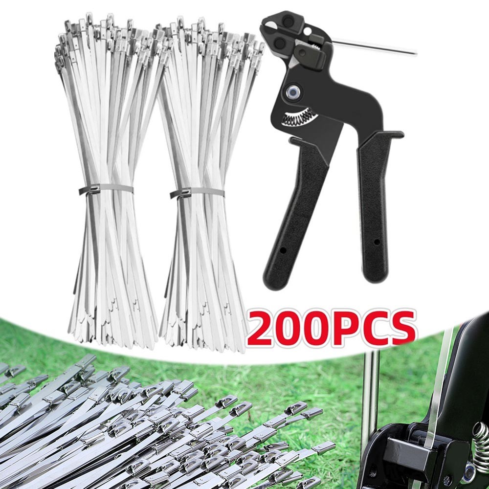 Metal Zip Tie Tool Kit – Zip Tie Gun 200 Stainless Steel Cable Ties US Stock