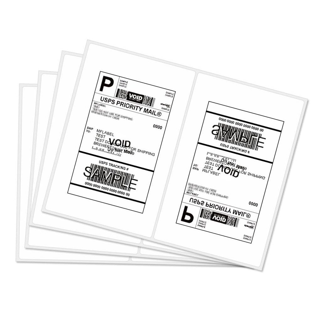 1000 8.5″ X 5.5″ Half Sheet Self Adhesive Premium Round Corner Shipping Labels