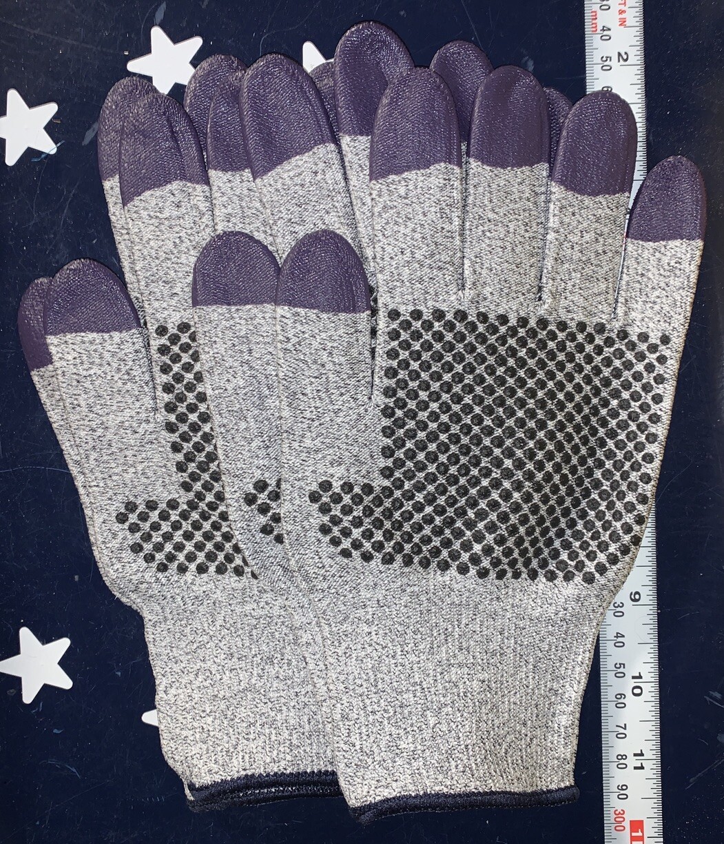 2 Pair: KLEENGUARD Jackson G60 Purple Nitrile Cut Resistant Gloves 8/M 97431