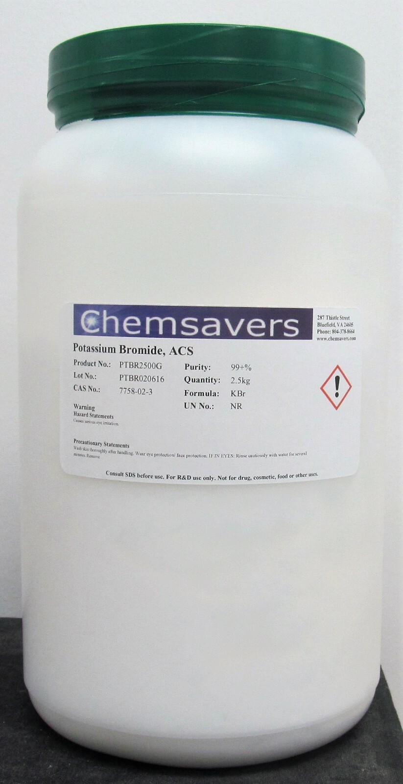 Potassium Bromide, ACS, 99+%, 2.5kg