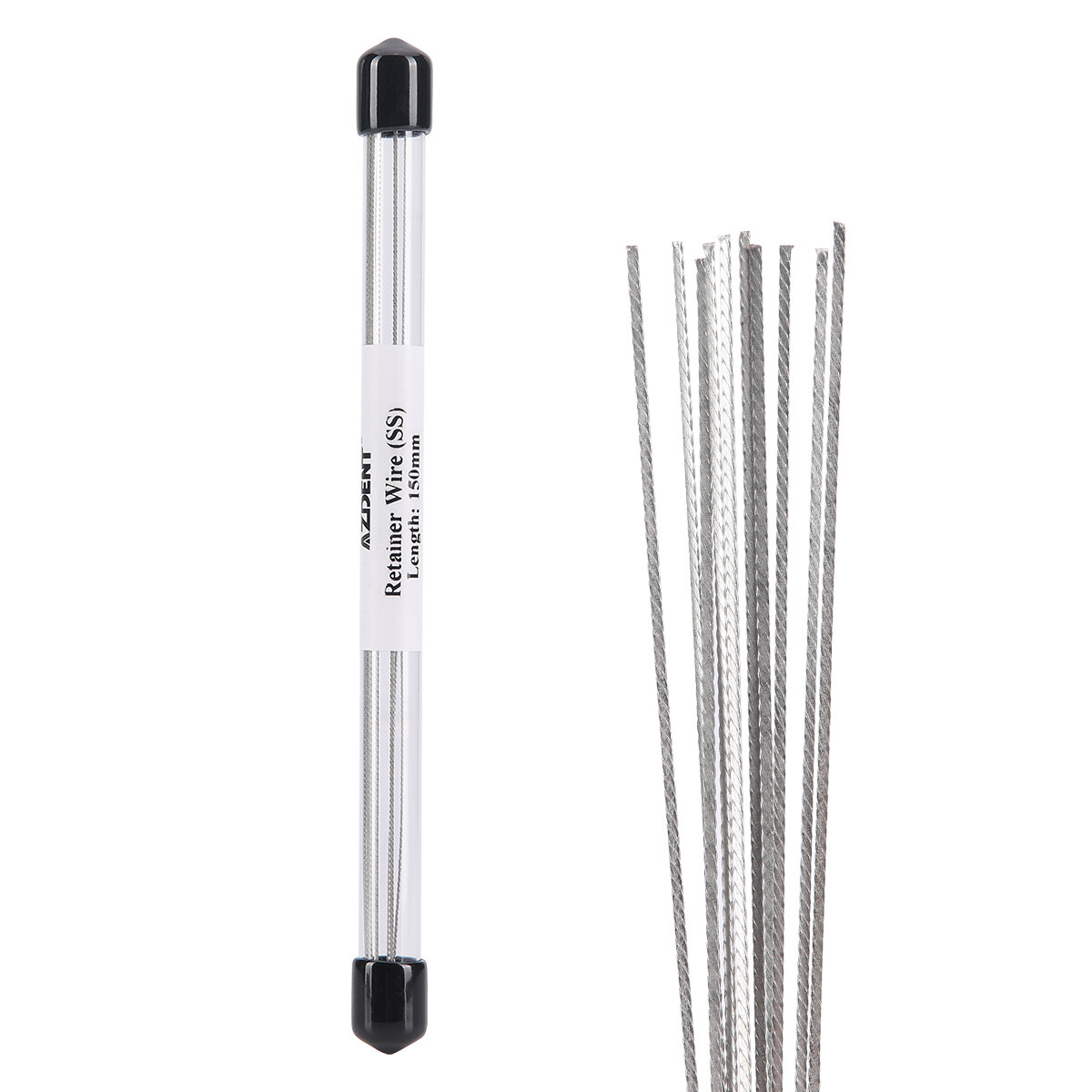 AZDENT Dental Ortho Lingual Retainer Wire Flat Strand Stainless Steel 10Pcs/Pack