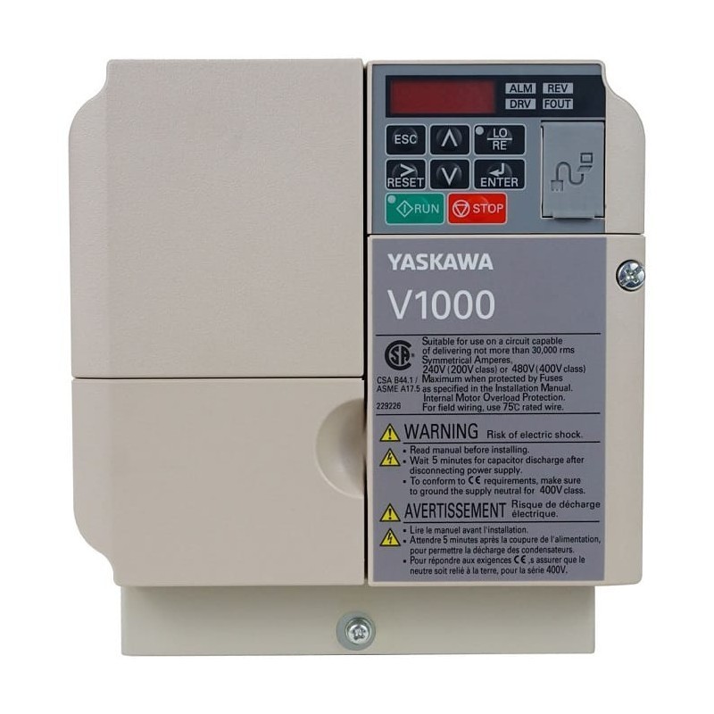 Yaskawa CIMR-VU2A0020FAA V1000 240V 3.7 kW 5HP Variable Frequency Drive