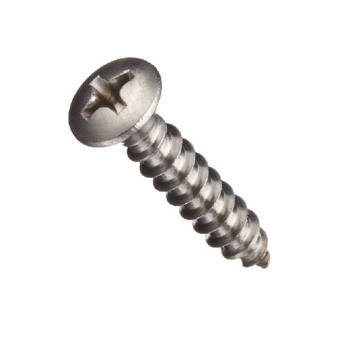 Oval Head Phillips Drive Sheet Metal Screws Stainless (#6, #8, #10) x length qty