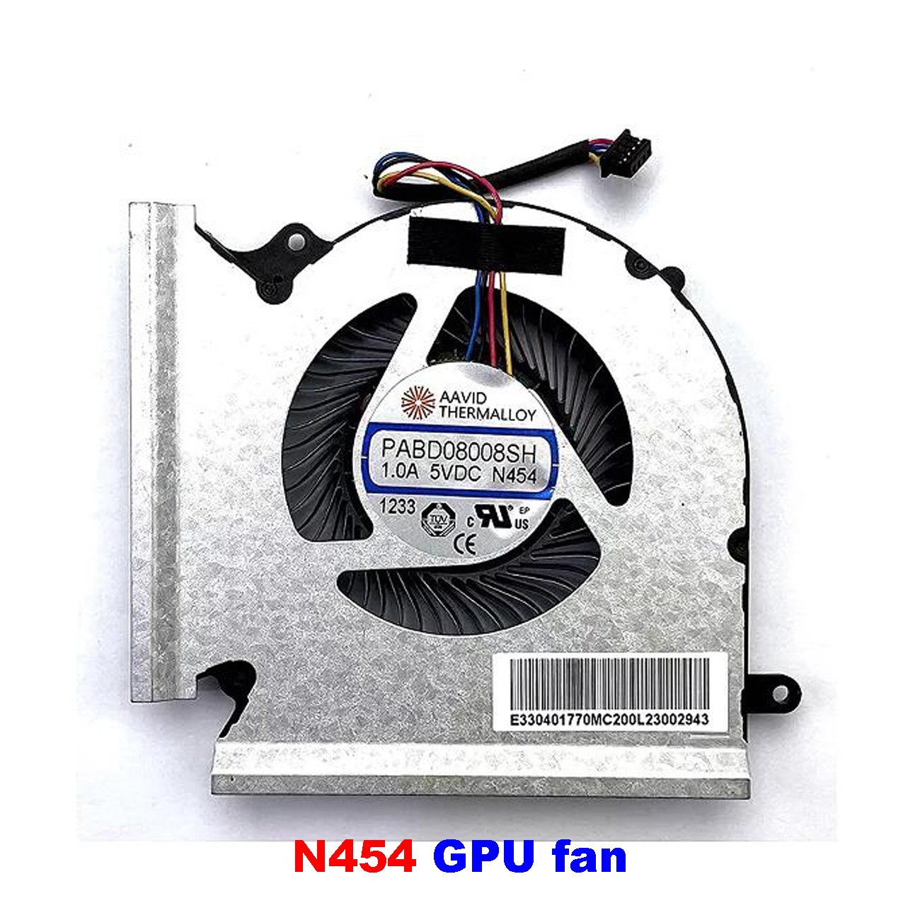 1 Pair CPU + GPU Fan PABD08008SH N453 N454 5VDC 1.0A Fit for MSI GE66 GP66 GL66