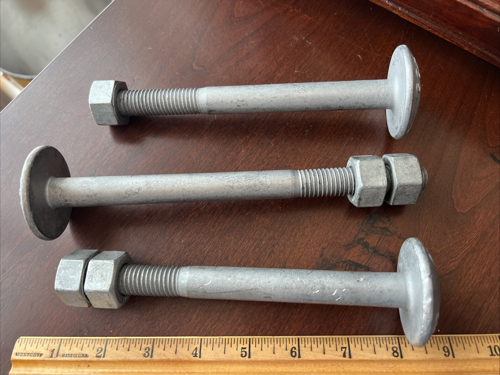 Lot of 3 GCF Bolt 5/8″ x 7″ Galvanized A449 Tower Step Bolt 1-7/8″ THD W/Nuts