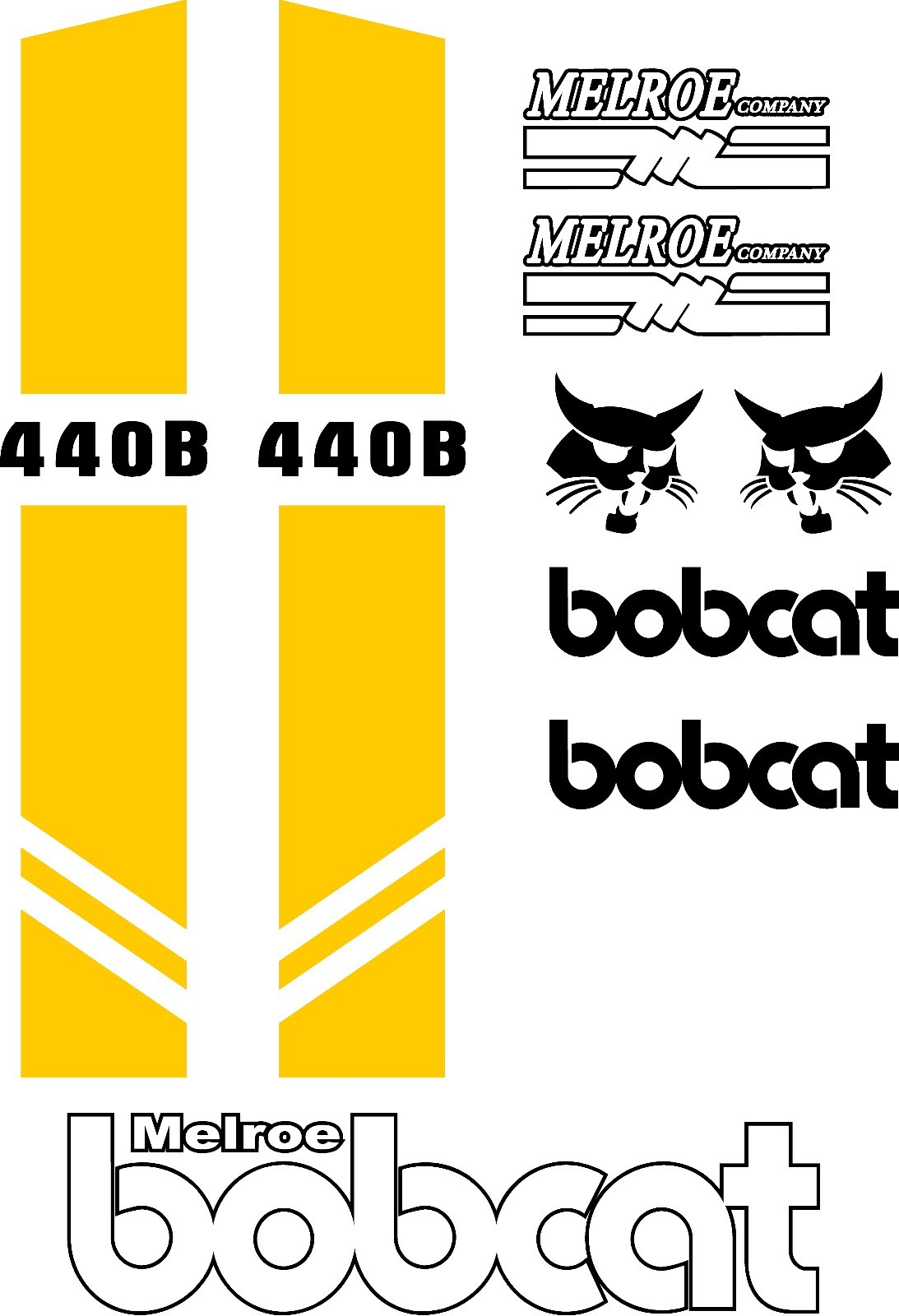 440B repro decals / decal kit / sticker set US seller fits bobcat