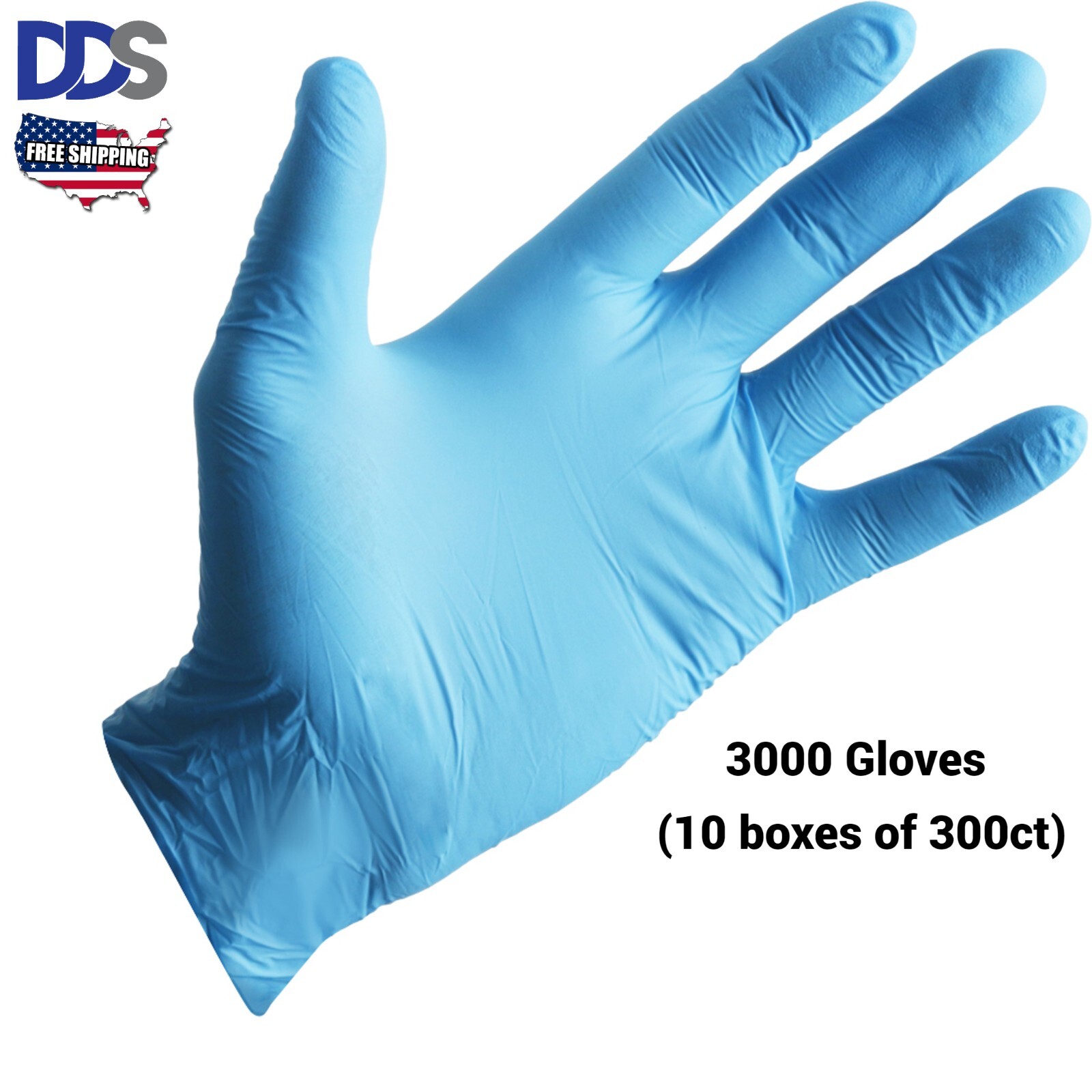 3000PCS 4 Mil Medical Grade Nitrile Exam Latex Free Gloves S/M/L/XL (BRAND NEW)