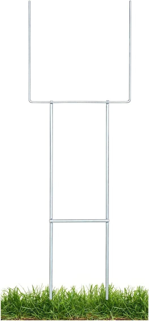 25-Pack 30″Heavy Duty Stakes .25 Diameter Metal Wire Step Stake for Yard Sign