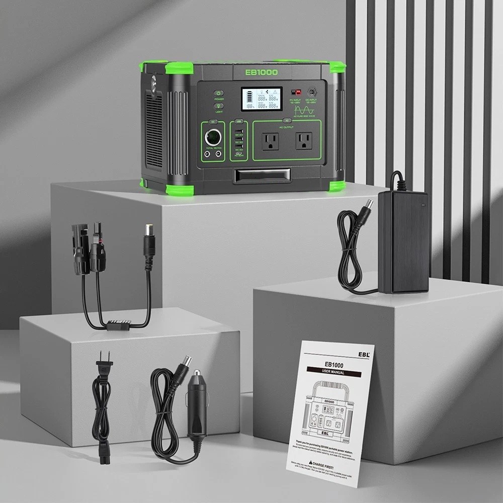 1000W Power Station Portable 999Wh LiFePo4 Battery Charger Generator For Travel