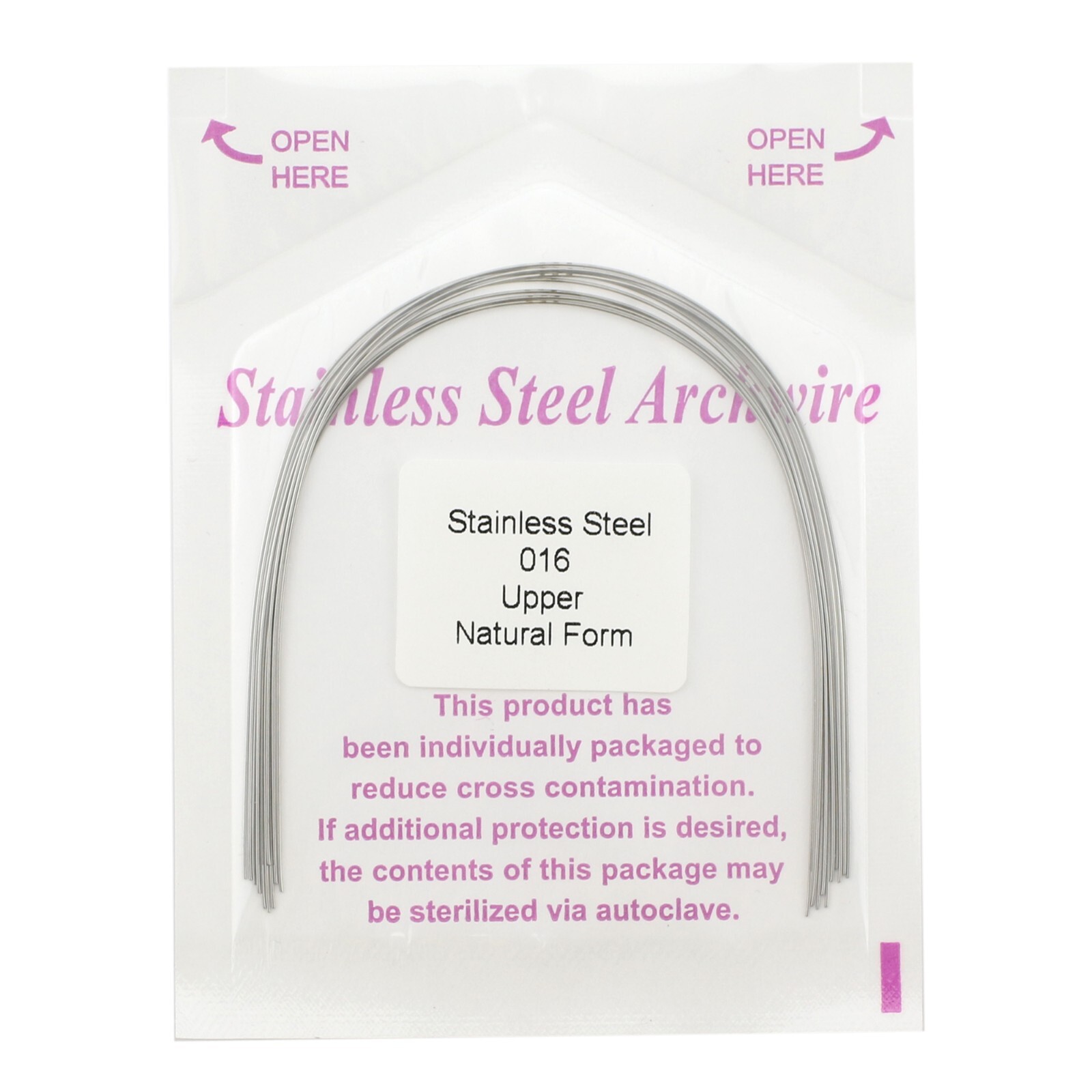Dental Orthodontic Arch Wire Round Stainless Steel 12 14 18 Natural Upper Lower