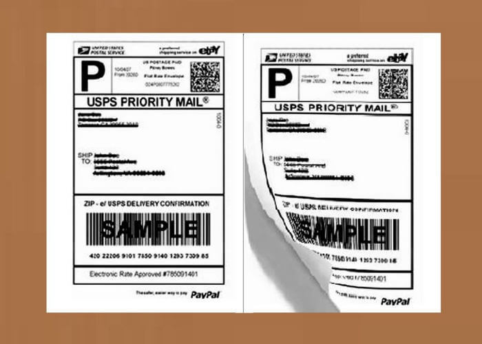 200 Shipping Labels Self Adhesive HALF SHEET 8.5 x 5.5 Blank 2 Labels Per Sheet