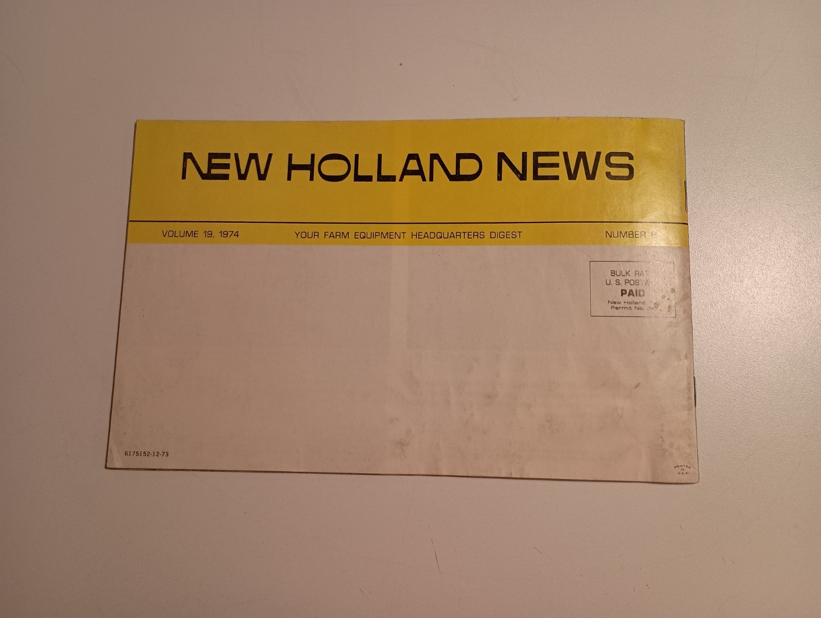 1974 Sperry New Holland Equipment Buyer’s Guide Sales Brochure