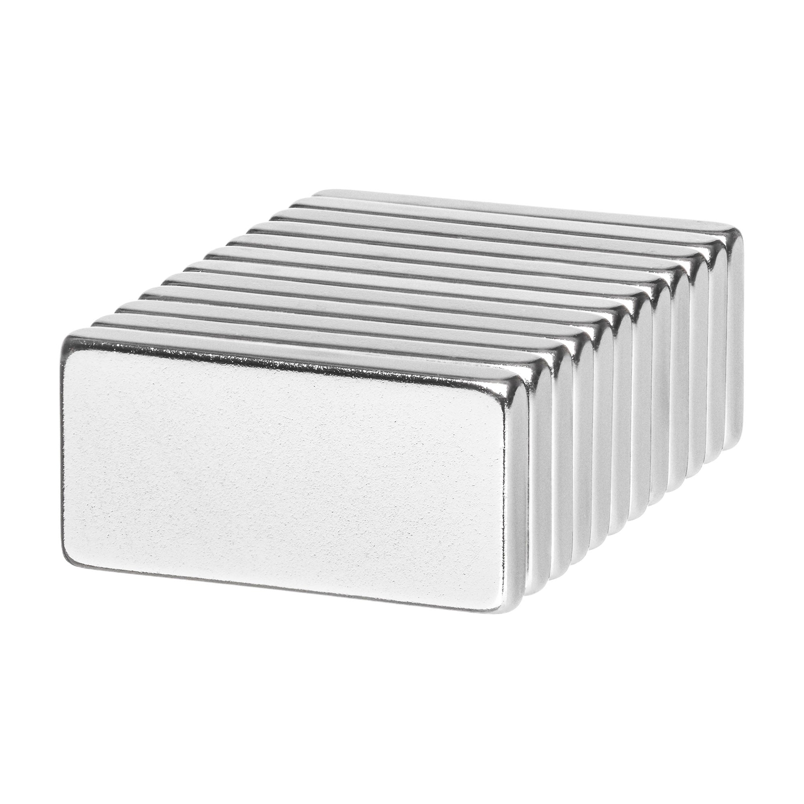 1 x 1/2 x 1/8 Inch Strong Neodymium Rare Earth Block Magnets N52 (12 Pack)