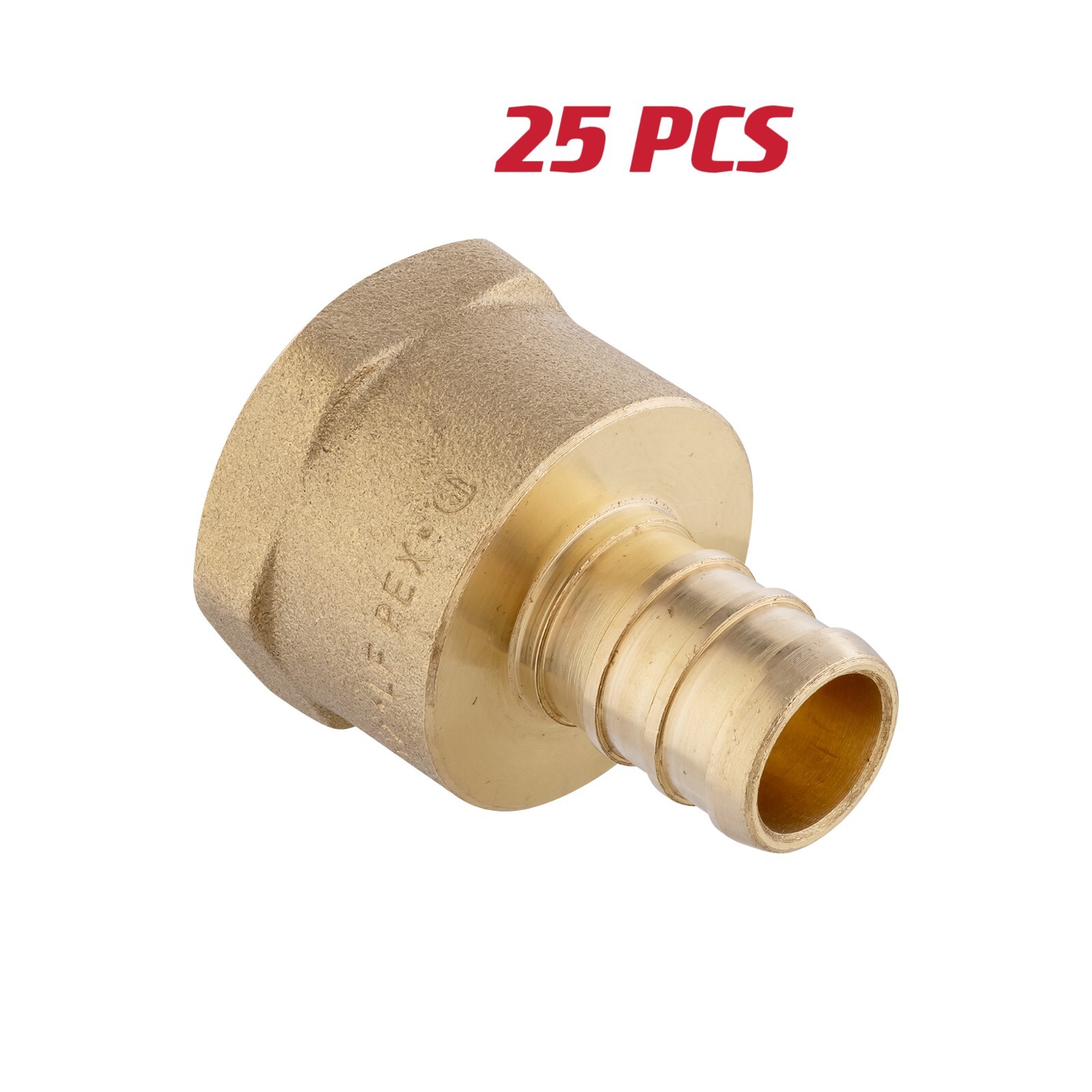 25 PCS Barb PEX 3/4″ x 3/4″ Female NPT Thread Adapter Crimp Fitting (Lead Free)