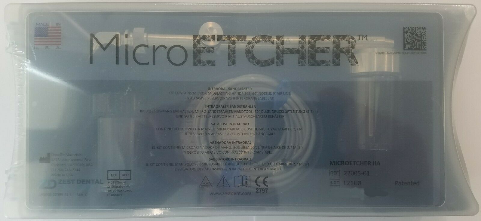 *1-Pack* Danville MicroETCHER IIA Sandblaster Fully Autoclavable Kit 22005-01