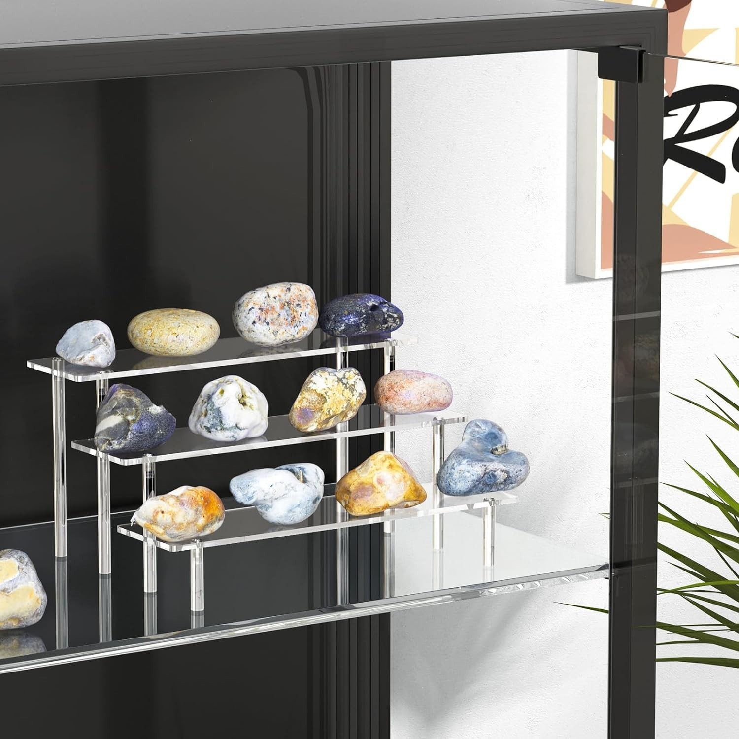 3 Tier Acrylic Display Risers Stand for Perfume, Cupcakes & Figurines