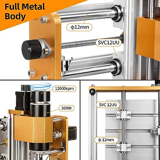 CNC 3018PLUS 500W Router Milling Drill Carving Machine Kit For PCB Wood DIY