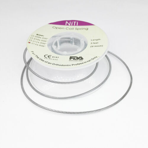 Dental Orthodontic Dental Braces Niti Open Coil Spring Dia.008/010/012/014 914mm