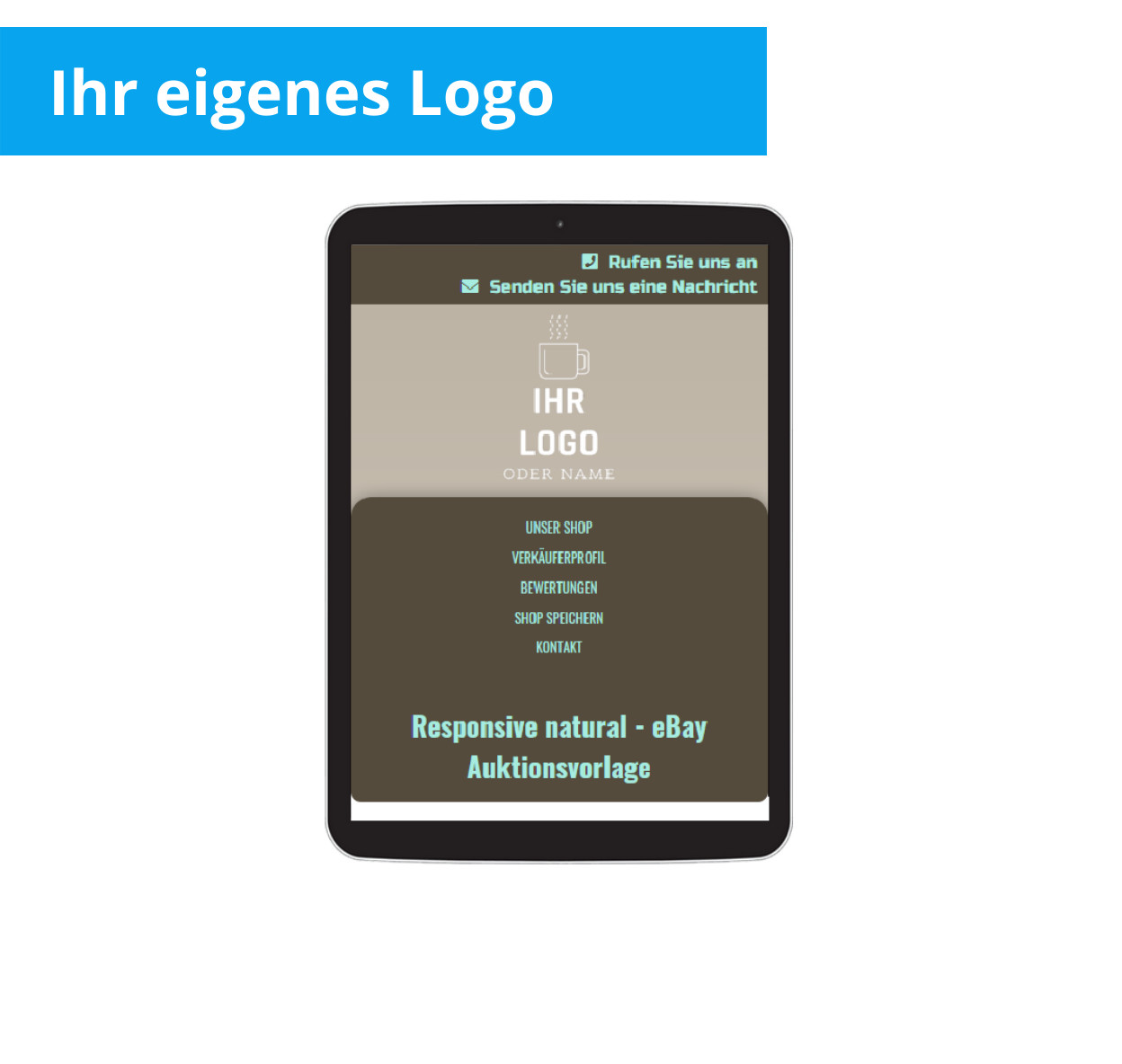 eBay HTML Template 2024 Responsive Natural Template Mobile Optimized +Editor