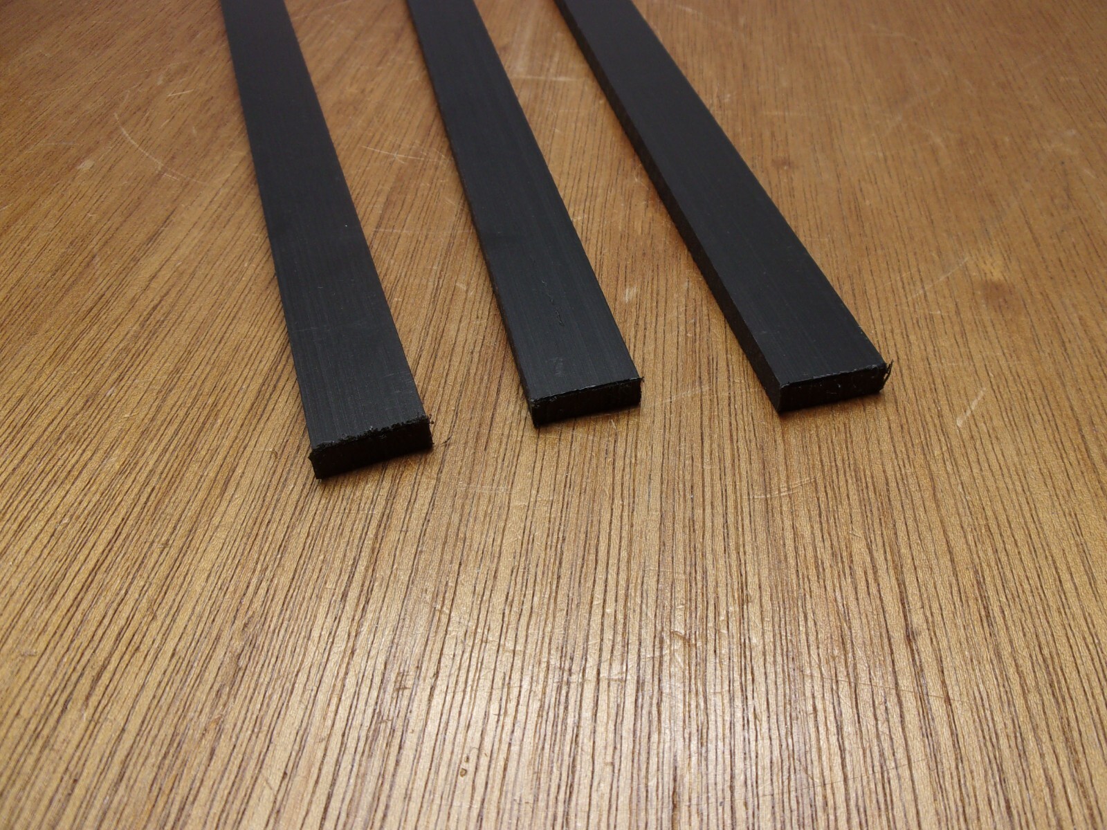 (Qty.3) 1/4″ X 3/4″ X 10″ Tivar UHMW PE Polyethylene Flat Plate Bar Stock Black