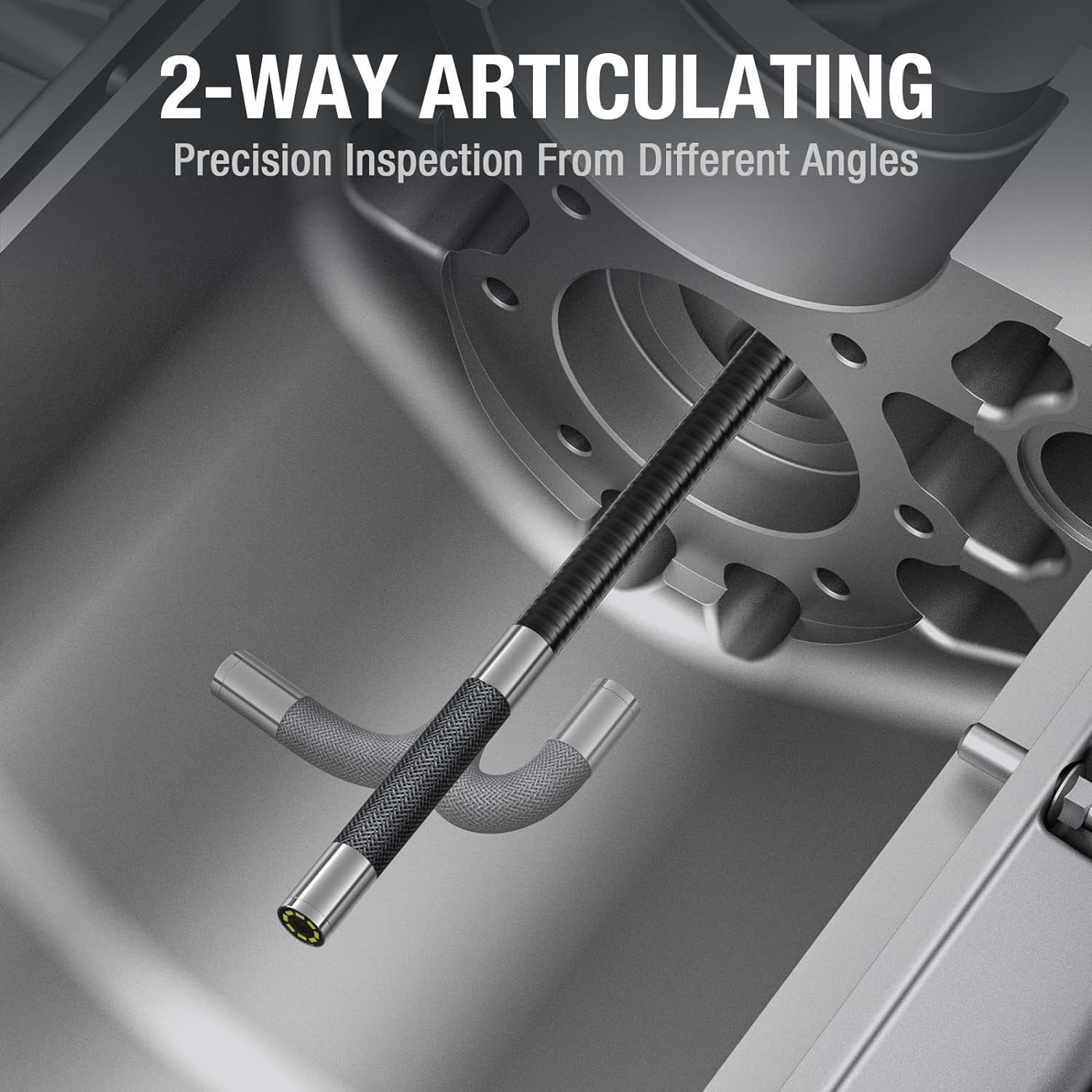 Two-Way Articulating Borescope 4.5» Industrial Endoscope for Automotive Engine