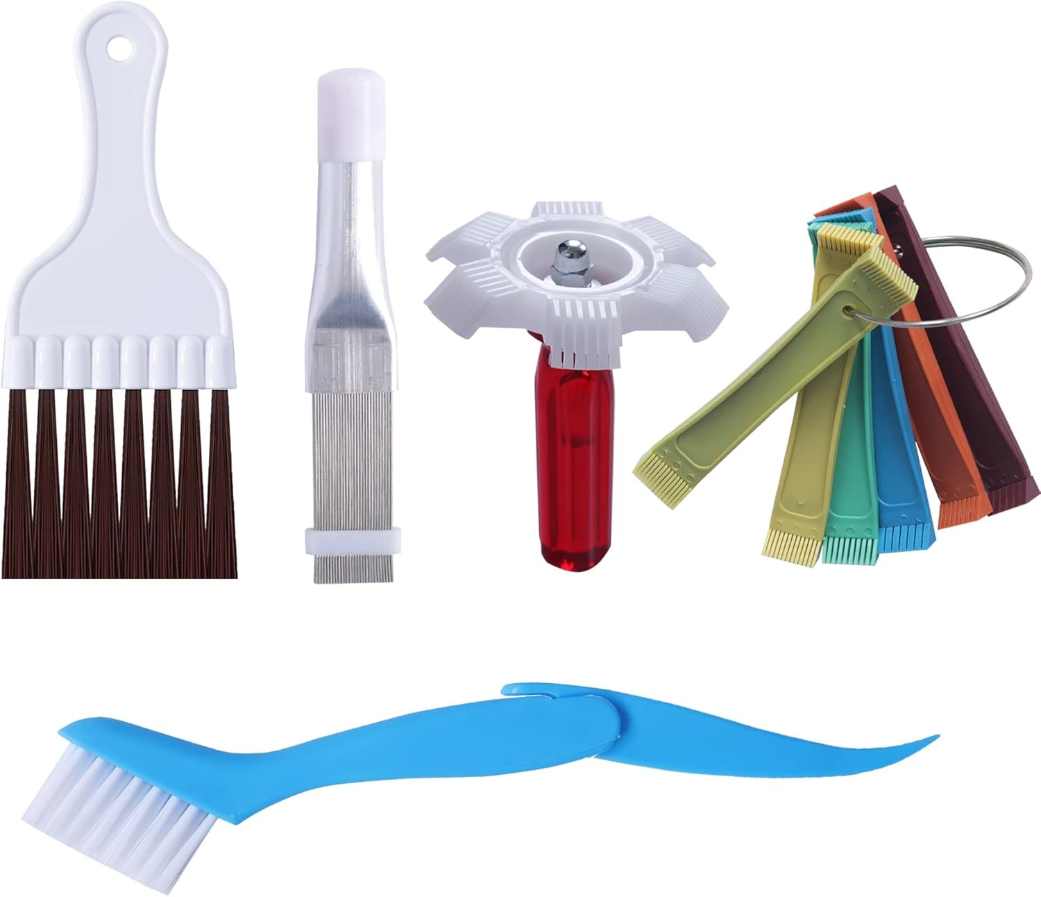 10 Pcs Air Conditioner Fin Comb Cleaner kit AC Coil Cleaning Brush 5 Different F