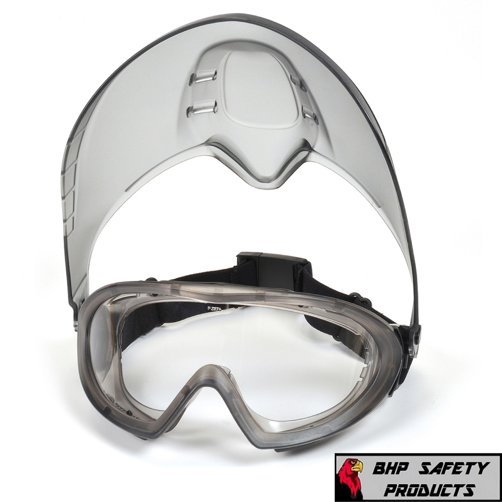 PYRAMEX CAPSTONE LAB SAFETY GOGGLE WITH ADJUSTABLE FACE SHIELD GG504TSHIELD