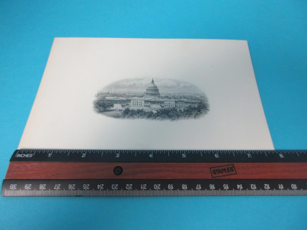 ANTIQUE BANKNOTE PROOF ENGRAVING ART PLATES UNITED STATES CAPITAL BUILDING RARE