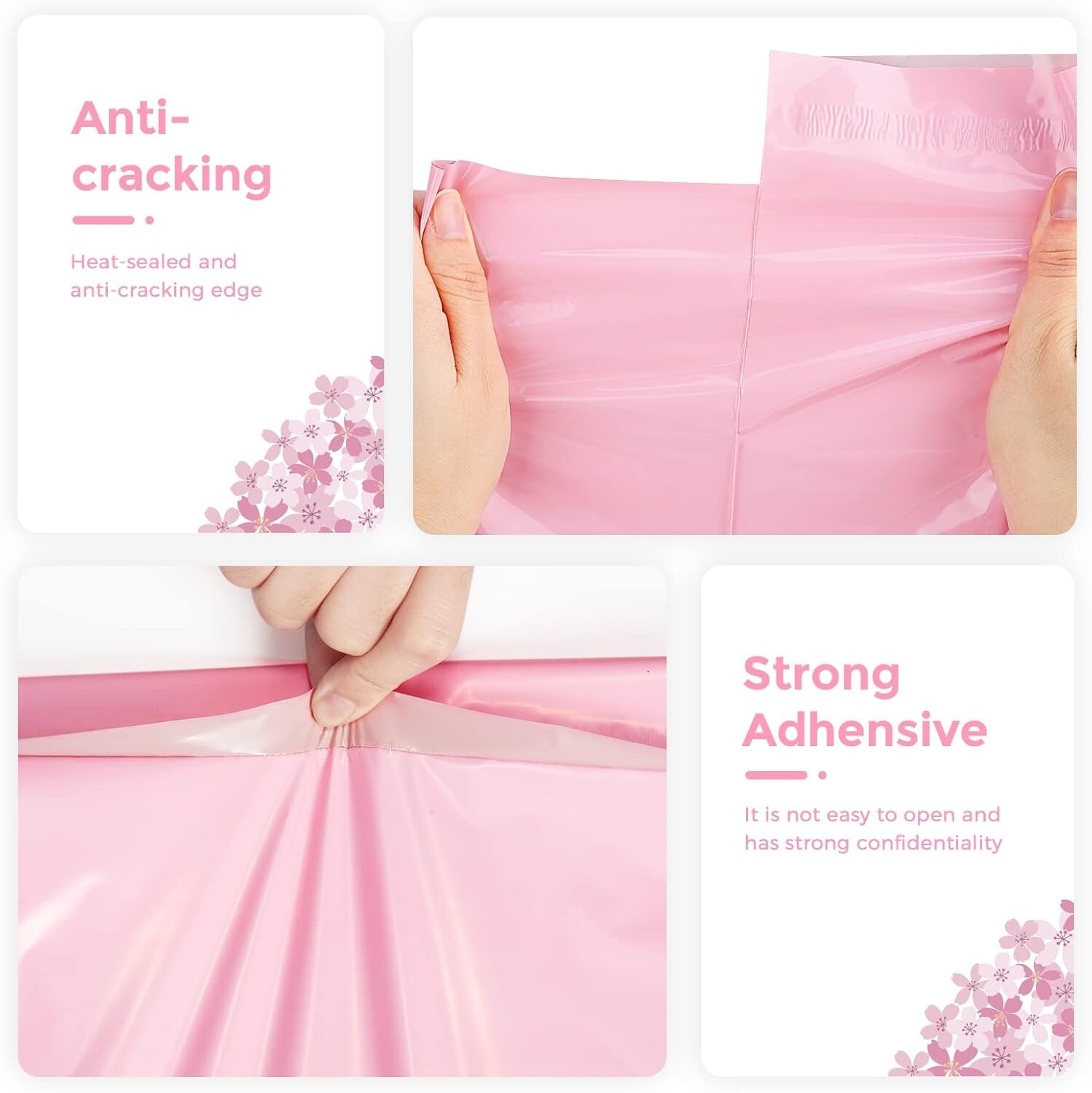 Poly Mailers 14.5×19 500 PCS Shipping Bags Mailing Bags Envelopes Light Pink