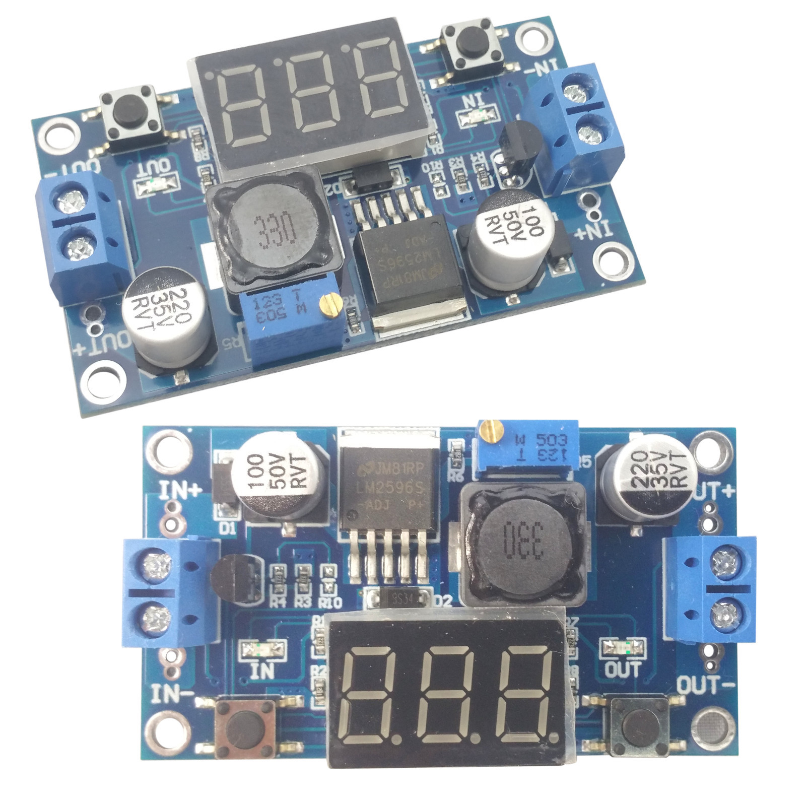 2pcs Adjustable DC-DC Buck Step Down Converter Voltage Adapter LM2596 Digital