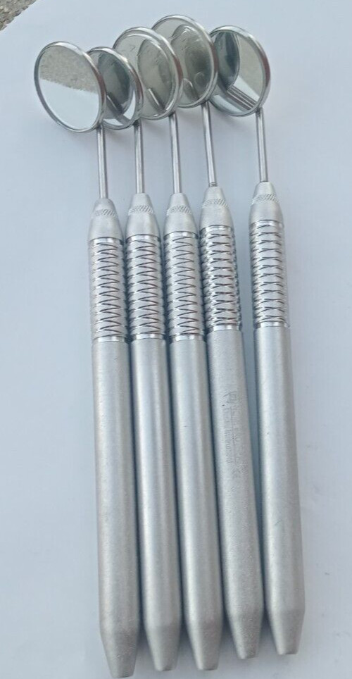 10 PCS Dental Mouth Mirror #5 Unique Hollow Handle Dental Instruments Dentist