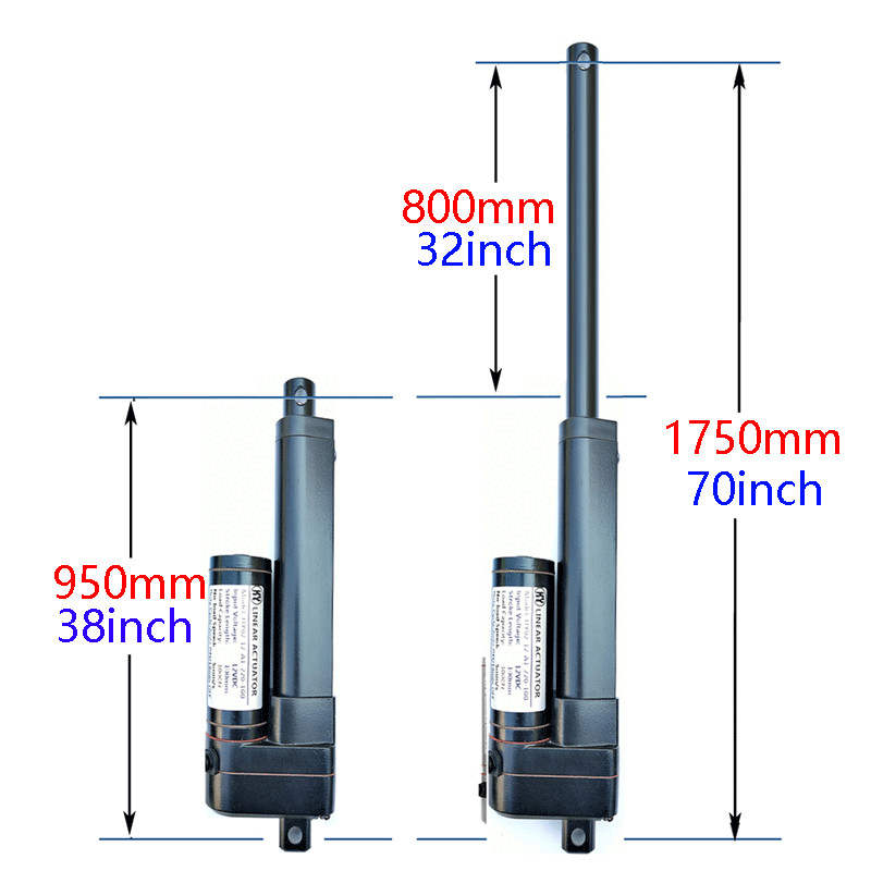DC 12V Linear Actuator Heavy Duty 2″~40″ Long Stroke 6inch 8in 3000N Waterproof