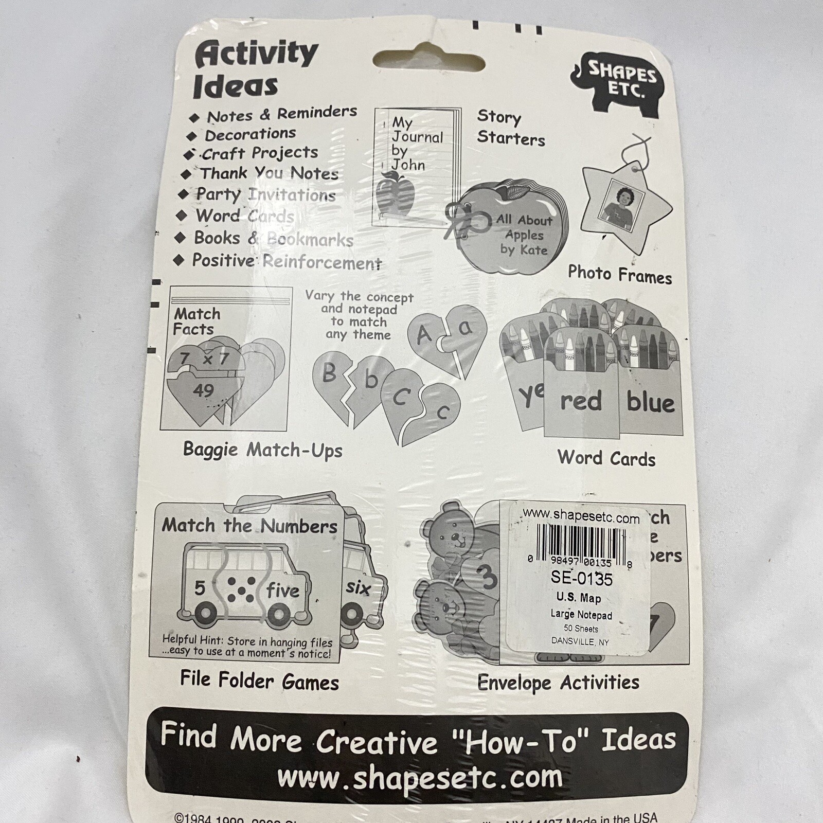 USA United States Of America Map Shape Vintage Notepad Shapes Etc 50 Sheets