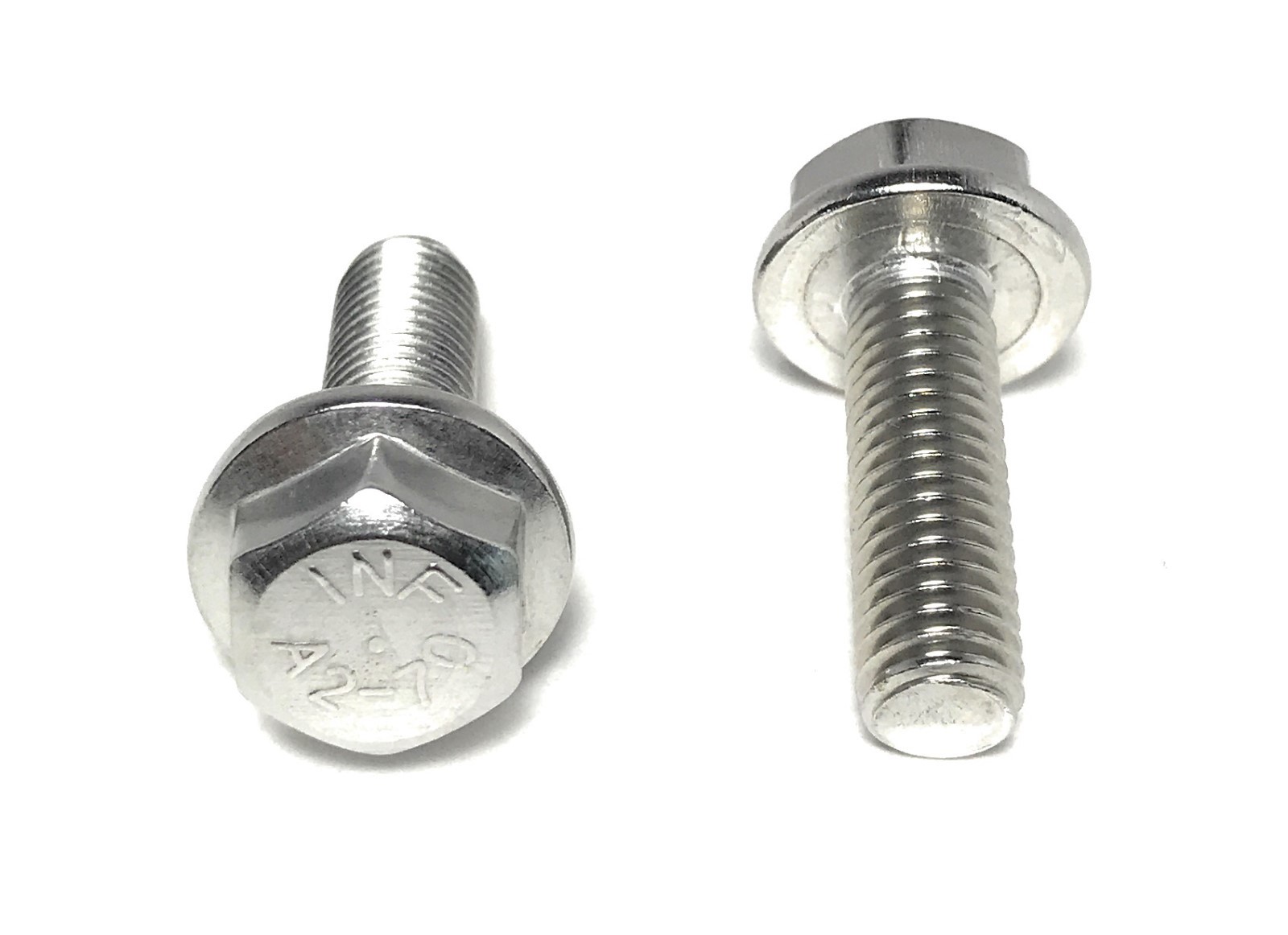(10) M8 x 1.25 x 25 Stainless Steel DIN6921 A2 Hex Flange Bolts M8x25mm Flange