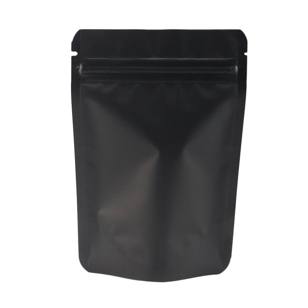 Matte Black Food Grade Aluminum Zip Seal Bags for Doughnut Hole Products 9x13cm