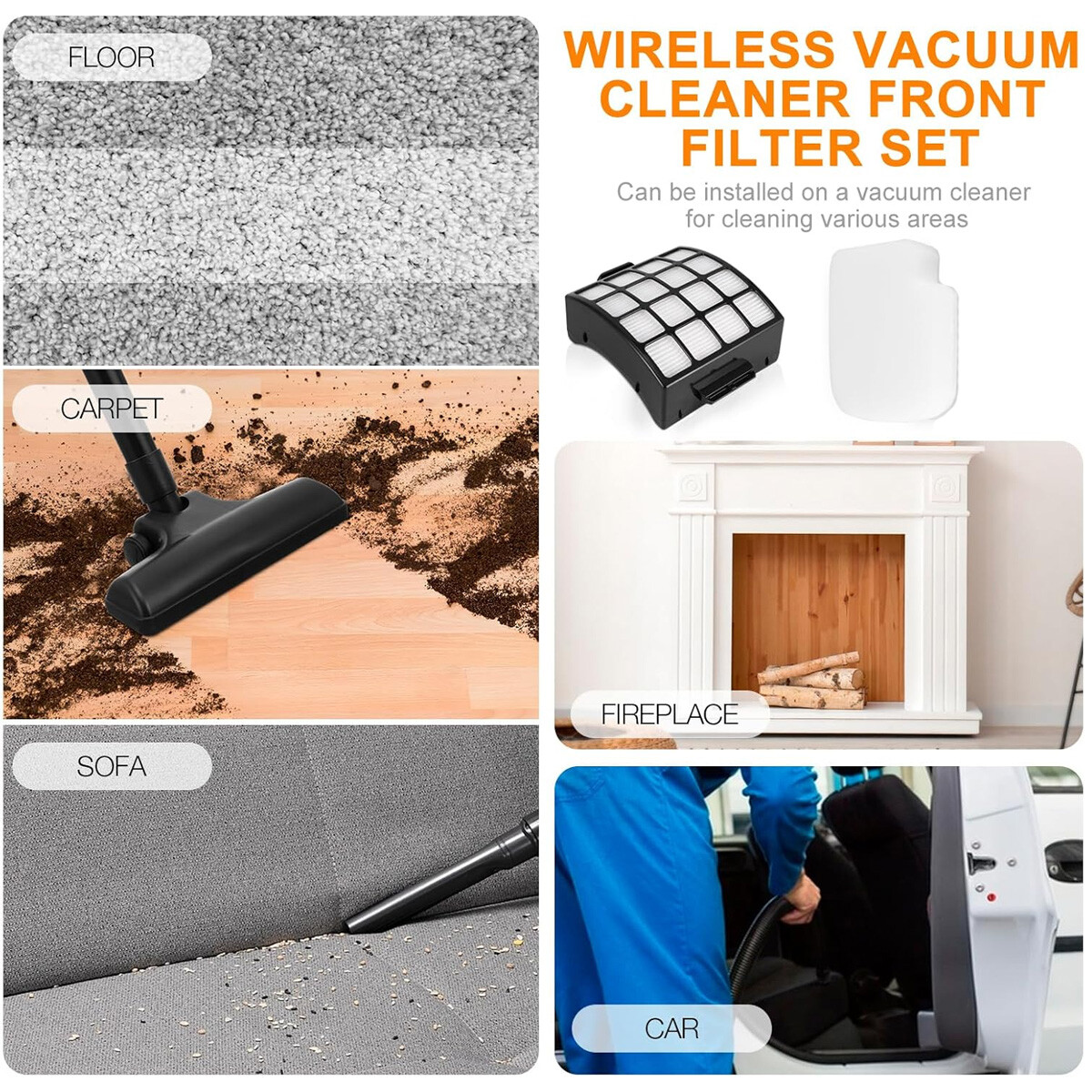 AZ3000 Vacuum Filter Kit Kit Compatible with Shark Stratos Upright Vacuum