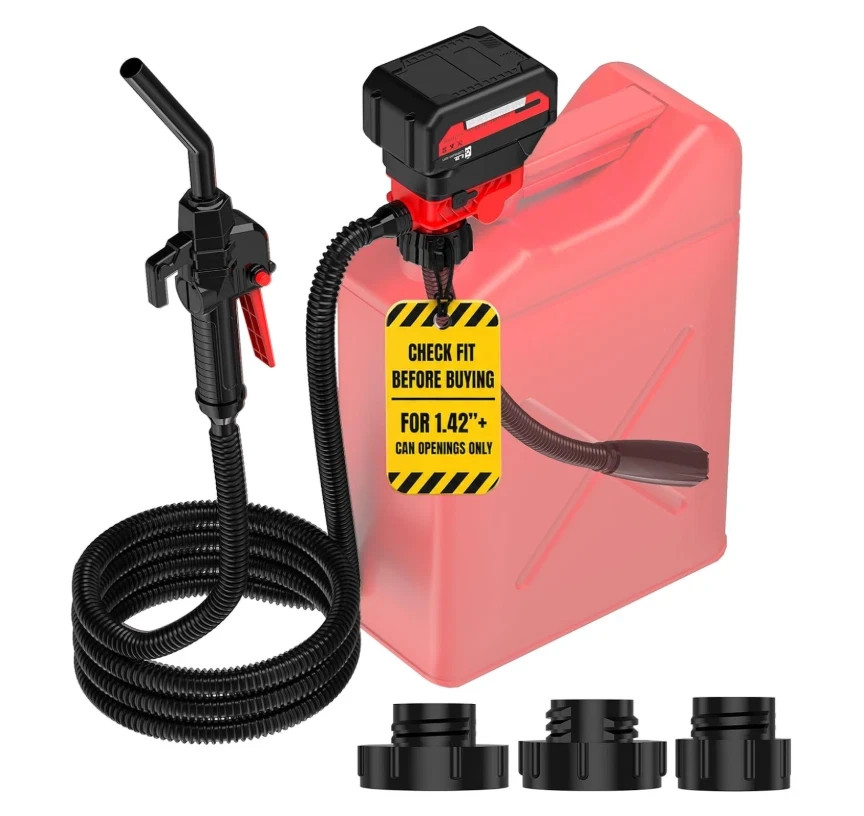 Fuel Transfer Pump for Milwaukee M18 Battery (Not Included) – Cordless 3.7 GPM
