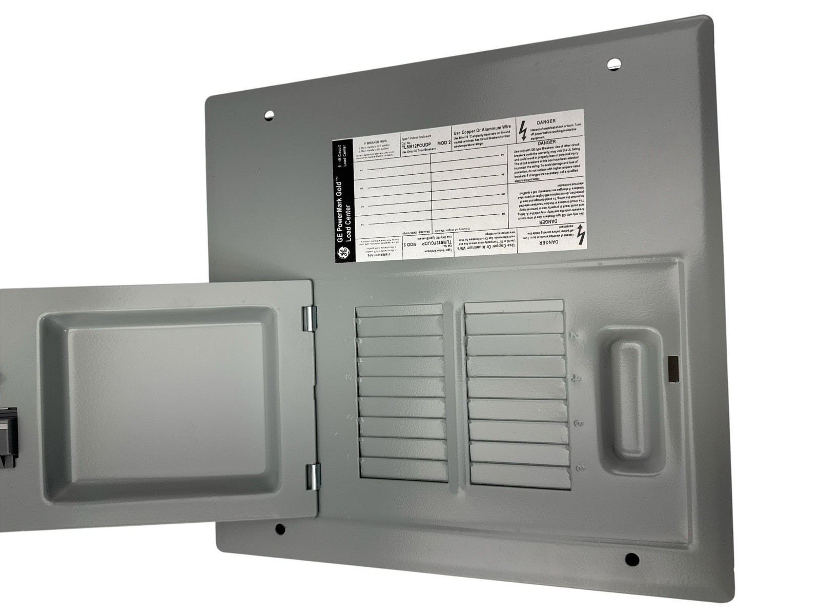 GE 125A Indoor Main Lug Circuit Breaker Panel 8 Spaces 16 Circuits TLM812FCUDP