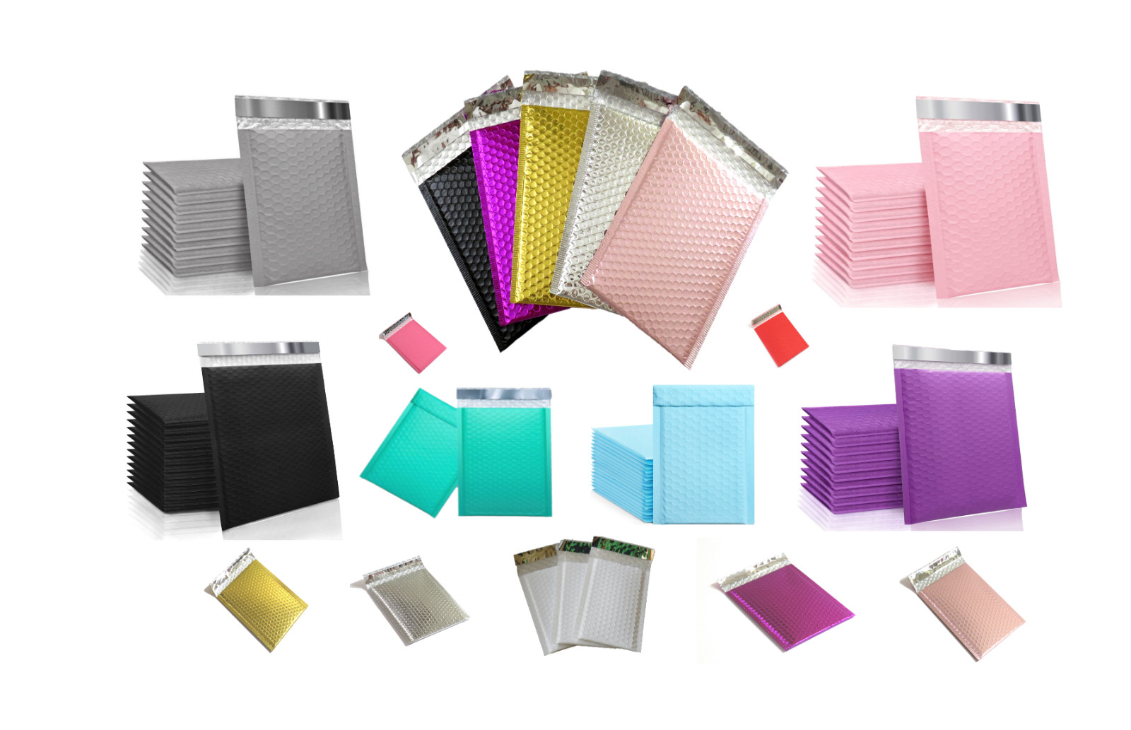 5»x7» COLOR POLY BUBBLE MAILERS SHIPPING MAILING PADDED BAGS ENVELOPES